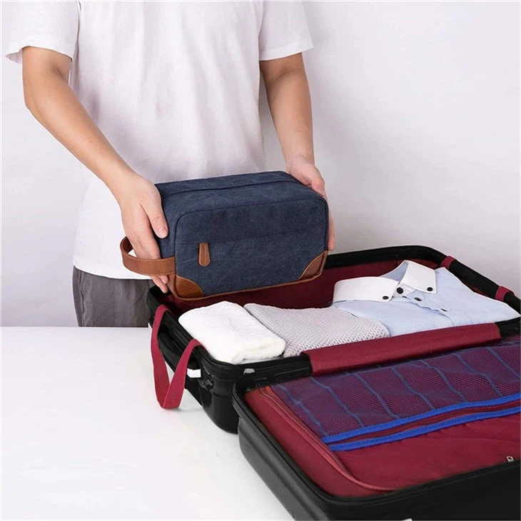 Heavy Duty Waxed Canvas Makeup Bag Supplier