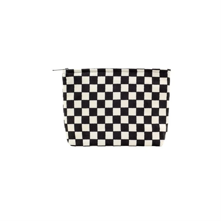 Fashion Lattice Print Cosmetic Makeup Bag